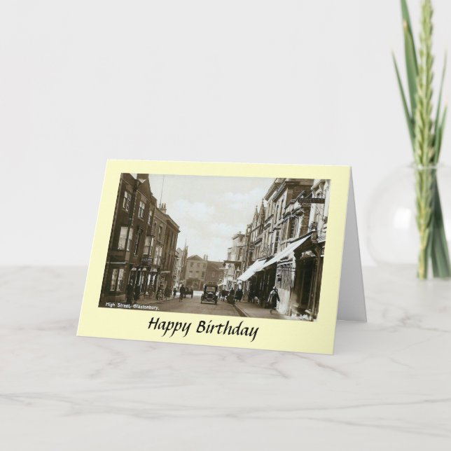 Tarjeta de cumpleaños - Glastonbury, Somerset (Anverso)