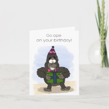 Tarjeta de cumpleaños Go Ape