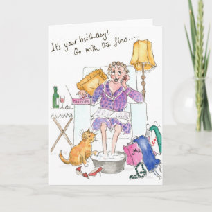 Tarjeta de cumpleaños 'Go with Flow'