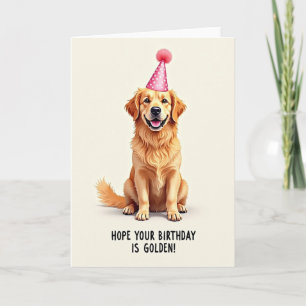 Tarjeta de cumpleaños Golden Fur