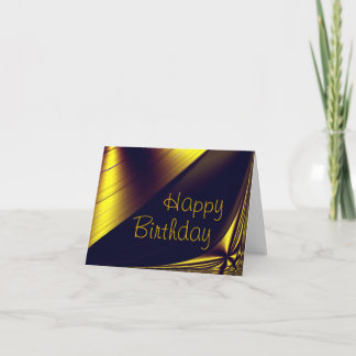 Tarjeta de cumpleaños Golden Happy