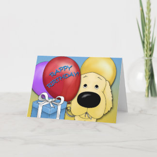 Tarjeta de cumpleaños Golden Retriever