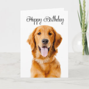 Tarjeta de cumpleaños Golden Retriever