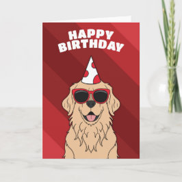 Tarjeta de cumpleaños Golden Retriever