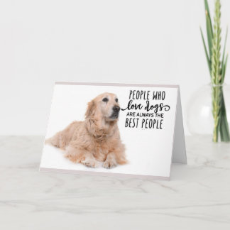Tarjeta de cumpleaños Golden Retriever Mejor gente