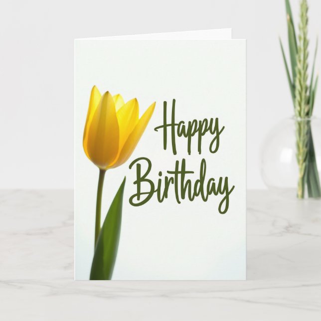 Tarjeta de cumpleaños Golden Tulip (Anverso)