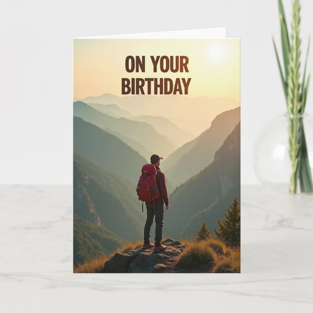 Tarjeta de cumpleaños Golden Vista (Anverso)