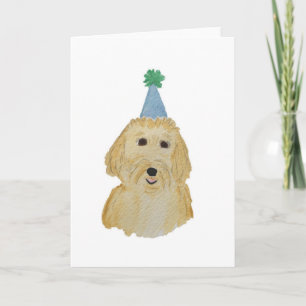 Tarjeta de cumpleaños Goldendoodle