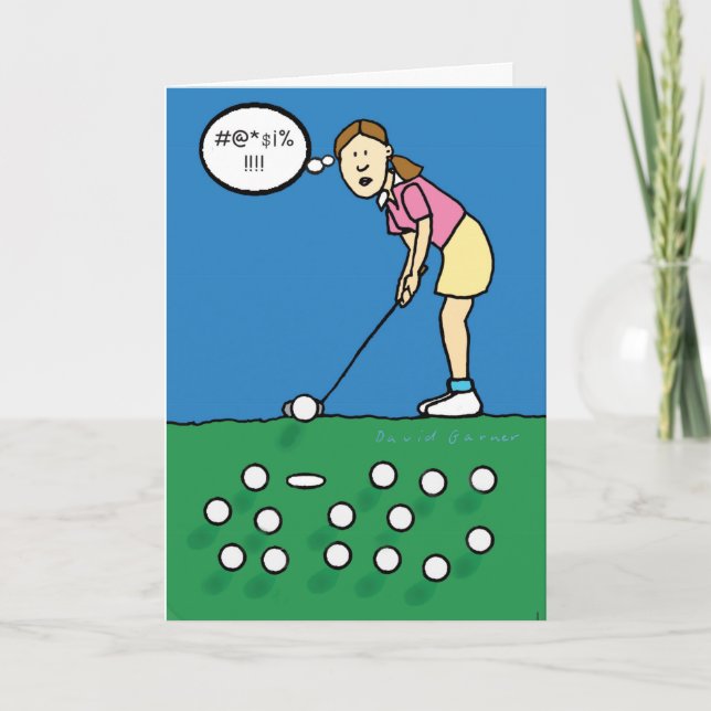 Tarjeta de cumpleaños - Golf (Anverso)