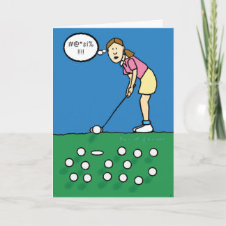 Tarjeta de cumpleaños - Golf