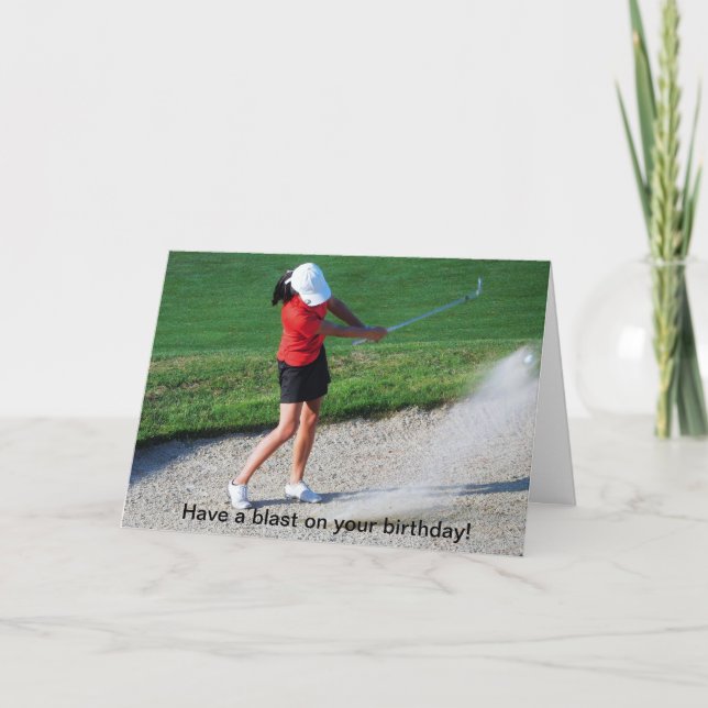 Tarjeta de cumpleaños Golf (Anverso)