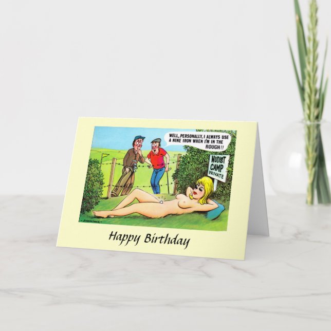 Tarjeta de cumpleaños - Golf - En la toga (Anverso)