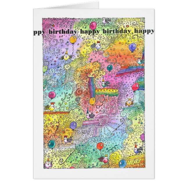 Tarjeta de cumpleaños "Gorras Fiestas" (Frente)