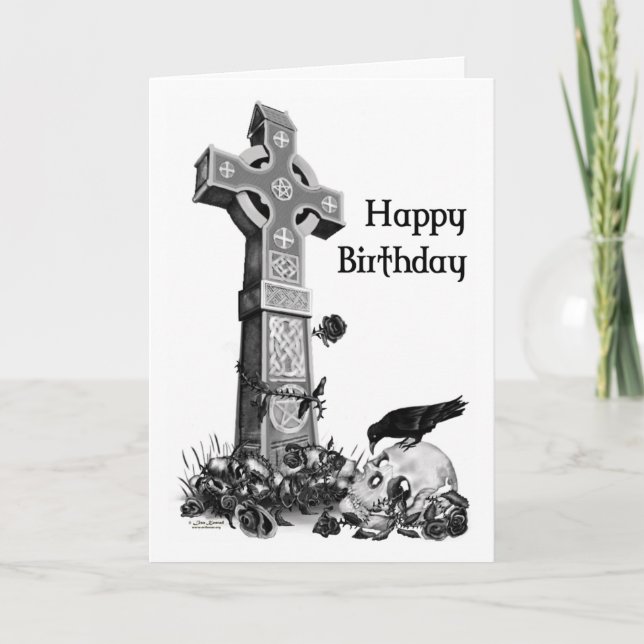 Tarjeta de cumpleaños gótica (Anverso)