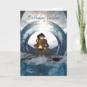 Tarjeta De Cumpleaños Gótica Chica De Gótico Peque