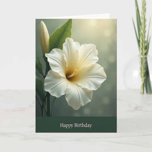 Tarjeta de cumpleaños Gracia Botánica (Anverso)