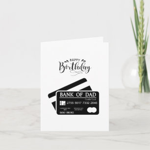 Tarjeta De Cumpleaños Graciosa Del Banco De Papá