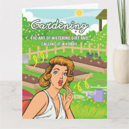 Tarjeta De Cumpleaños Graciosa Para Los Jardines