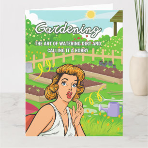 Tarjeta De Cumpleaños Graciosa Para Los Jardines