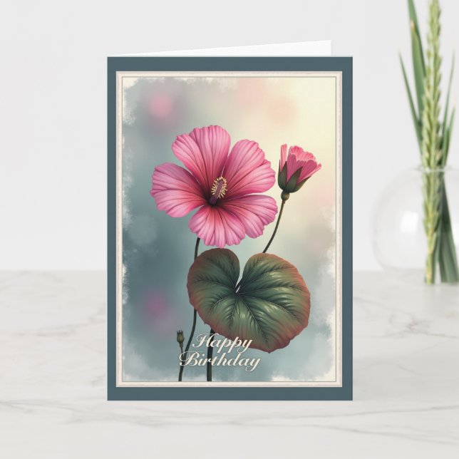 Tarjeta de cumpleaños Gradient Bloom (Anverso)