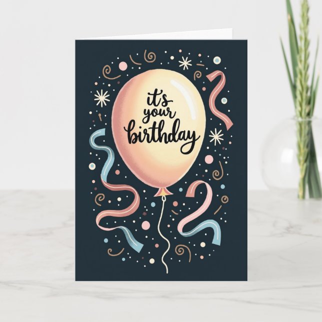 Tarjeta de cumpleaños Gradient Joy (Anverso)