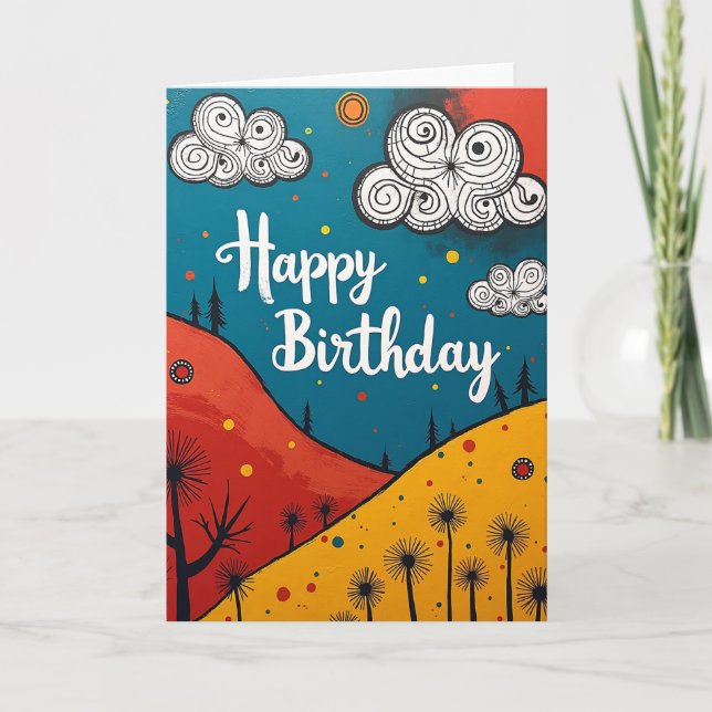 Tarjeta de cumpleaños gráfica (Anverso)