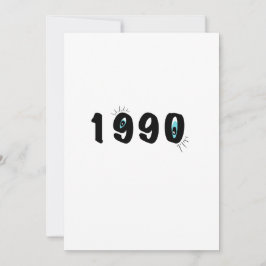 Tarjeta de cumpleaños gráfica del ojo de 1990 extr