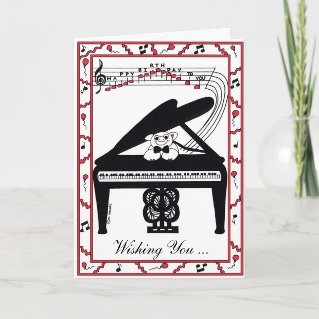 Tarjeta de cumpleaños Grand Piano (Anverso)