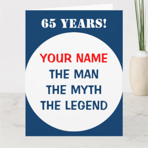 Tarjeta de cumpleaños grande para hombres Tamaño