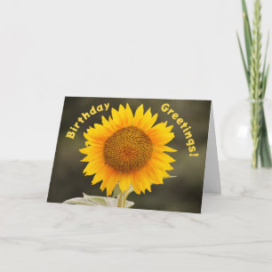 Tarjeta de cumpleaños grande y brillante con giras