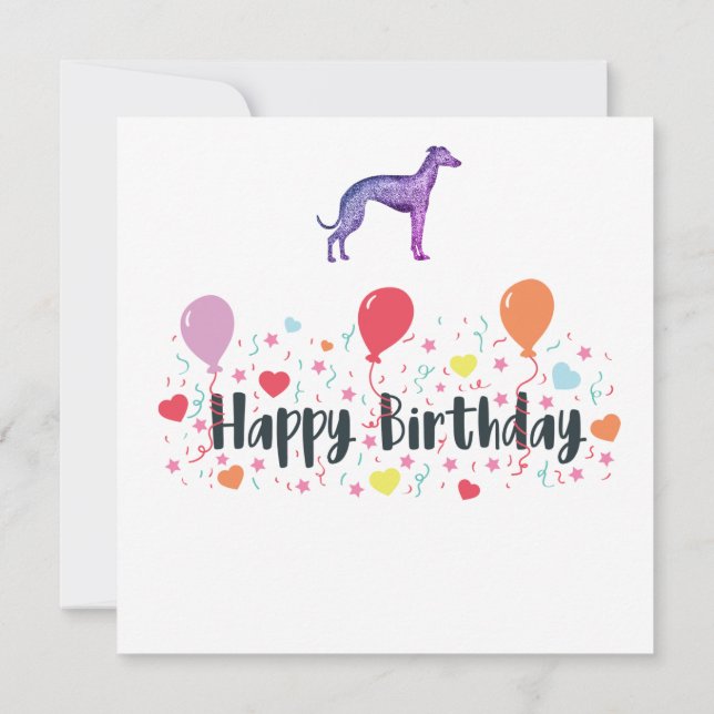 Tarjeta de cumpleaños Greyhound (Reverso)