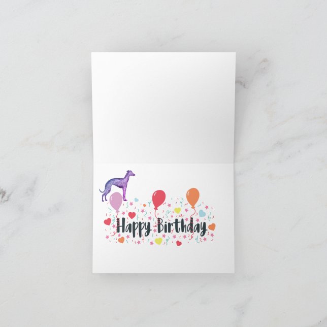 Tarjeta de cumpleaños Greyhound (Interior)