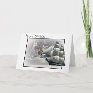 Tarjeta de cumpleaños gris de los asilos