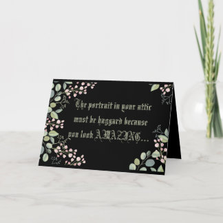 Tarjeta de cumpleaños gris Dorian