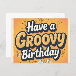 Tarjeta de cumpleaños Groovy 70