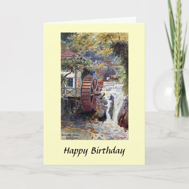 Tarjeta de cumpleaños - Groudle Glen, Douglas, IOM (Anverso)