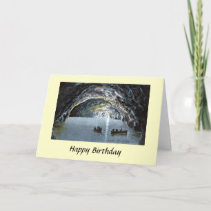 Tarjeta de cumpleaños - gruta azul, Capri, Italia