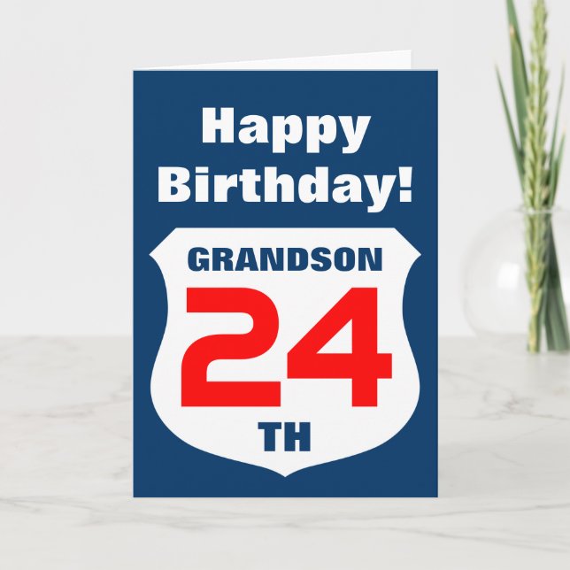 Tarjeta de cumpleaños Guay para nieto o miembro de (Anverso)
