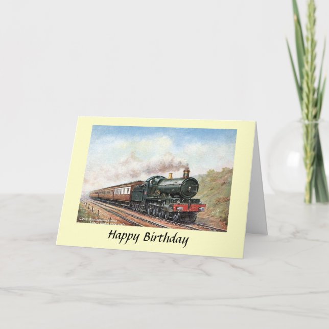 Tarjeta de cumpleaños - GWR Londres a tren de Birm (Anverso)