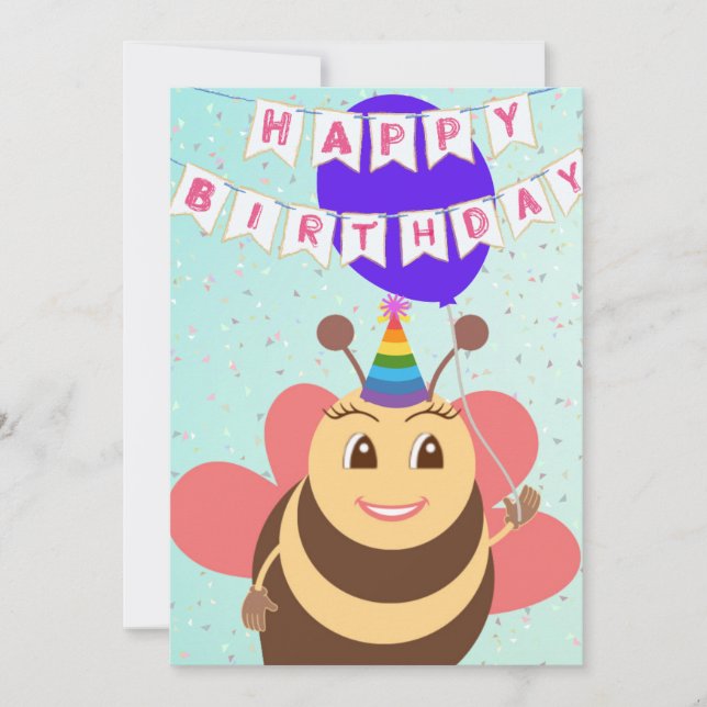 Tarjeta de cumpleaños HA-BEE (Anverso)