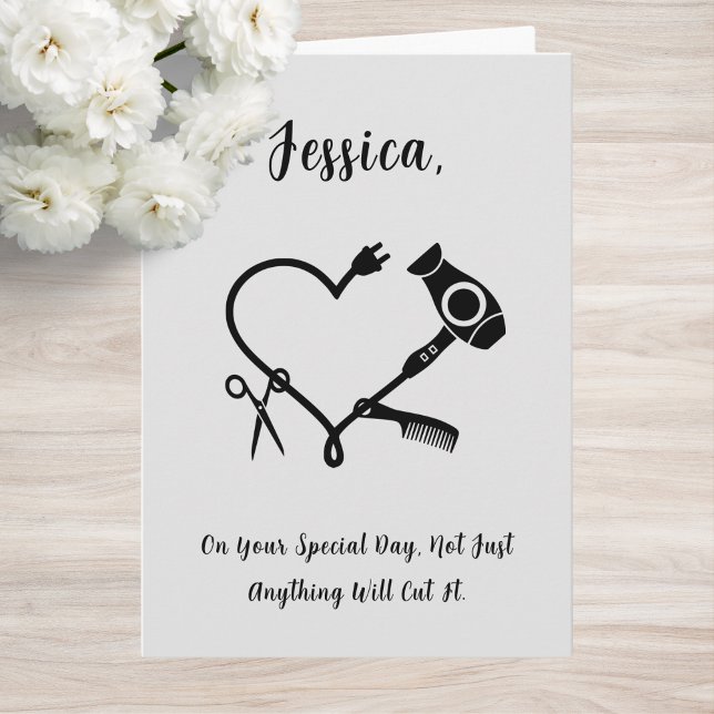 Tarjeta de cumpleaños Hairdresser (Subido por el creador)