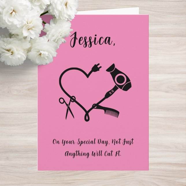 Tarjeta de cumpleaños Hairdresser (Subido por el creador)