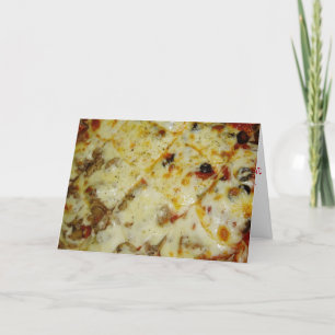 Tarjeta de cumpleaños "Half & Half Pizza"
