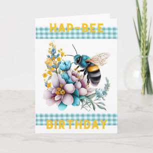 Tarjeta de cumpleaños Hap-Bee