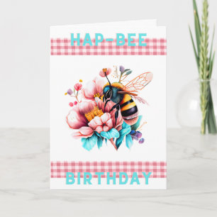 Tarjeta de cumpleaños Hap-Bee