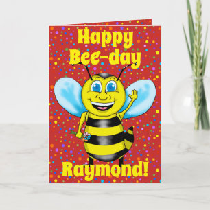 Tarjeta de cumpleaños Happy Bee