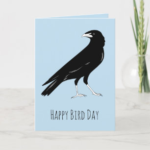 Tarjeta de cumpleaños Happy Bird Day Raven