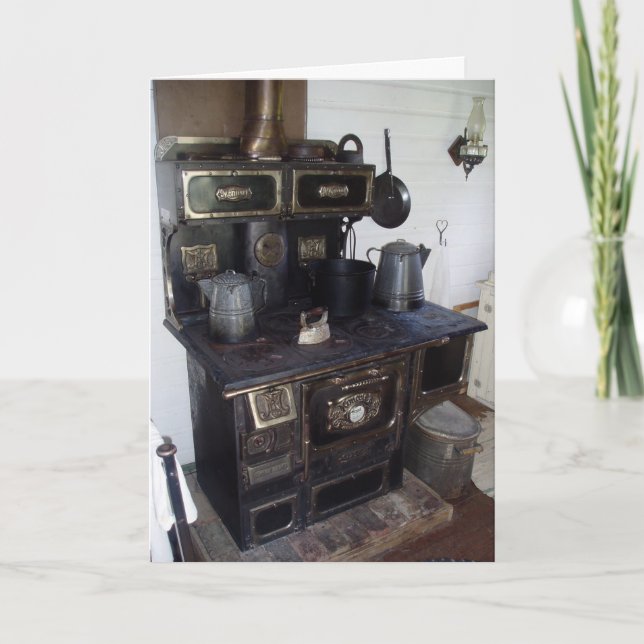 Tarjeta de cumpleaños "Harris House Kitchen Stove" (Anverso)