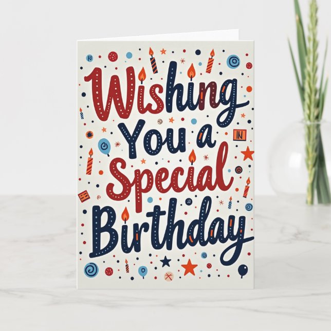 Tarjeta de cumpleaños hecha a mano (Anverso)