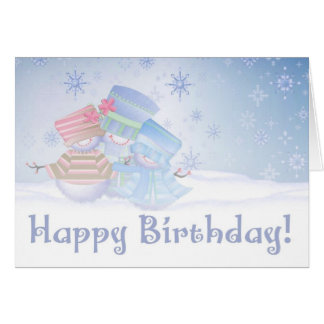 Tarjeta de cumpleaños helada feliz